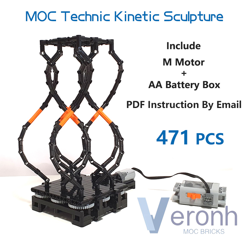 Kinetic Kids Education - MOC high-tech Slithy Toves-Kinetic rzeźba klocki