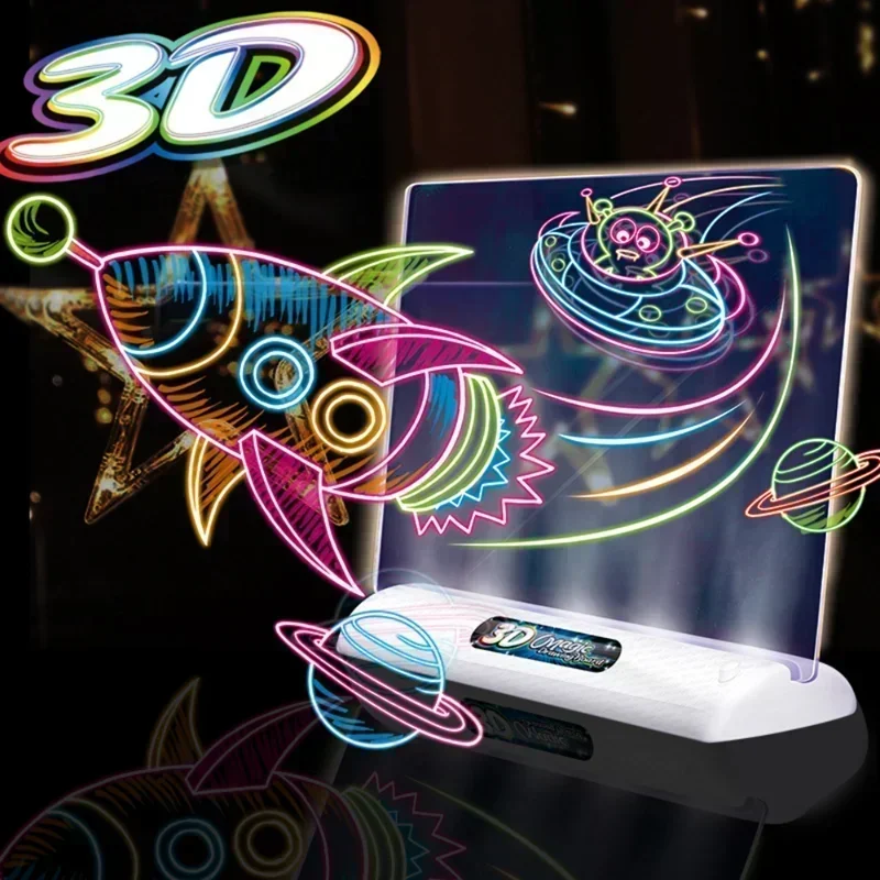 Kids Education Foundation - 3D magiczna tablica do pisania LED
