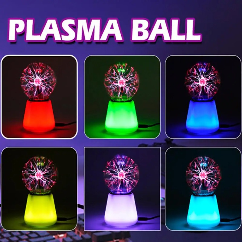 Globe Interactive Light - Lampa Plazmowa Interaktywna Dotykowa Kula Błyskawiczna
