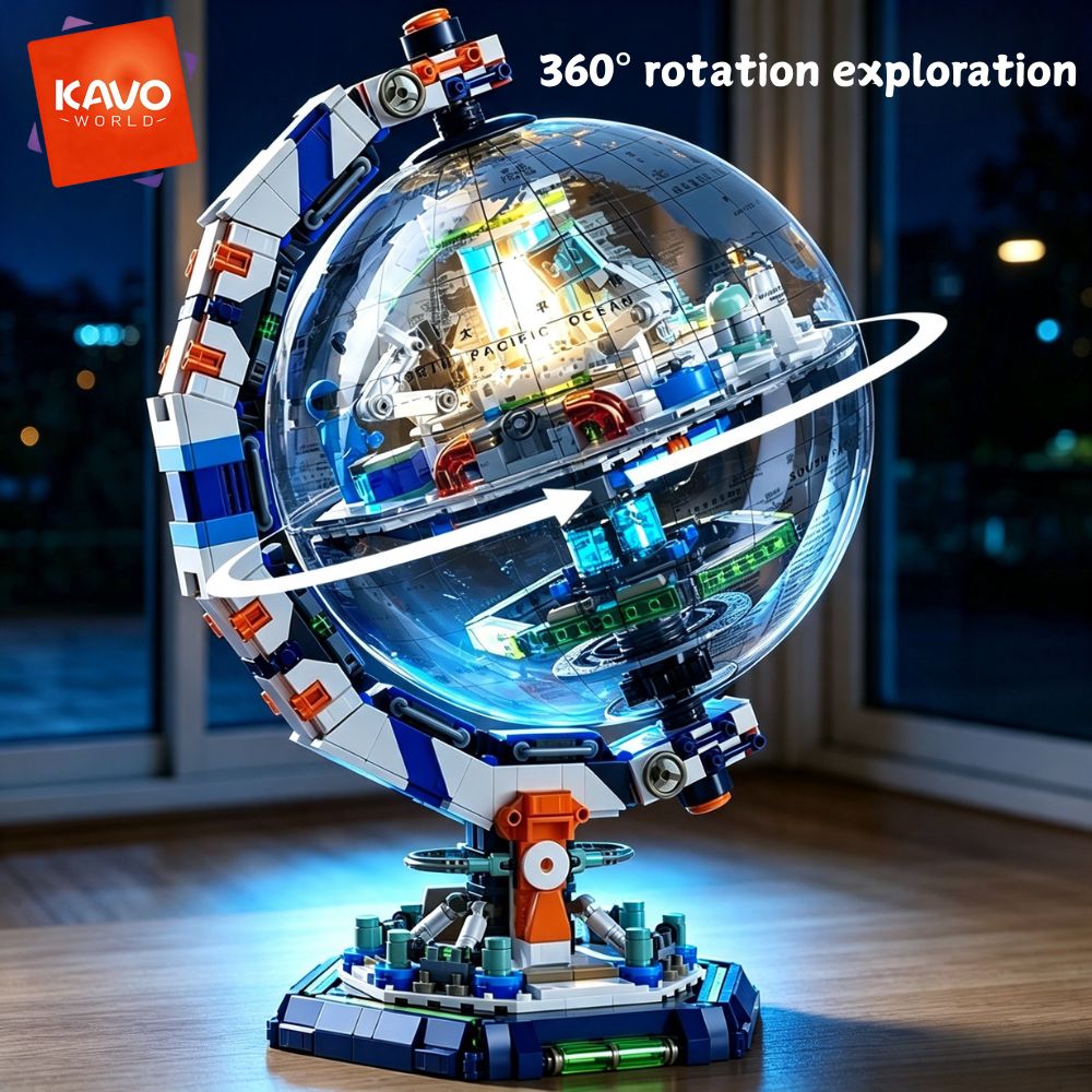 Globe Interactive Light - KAVOWORLD 1793 elementów Zestaw Klocków do