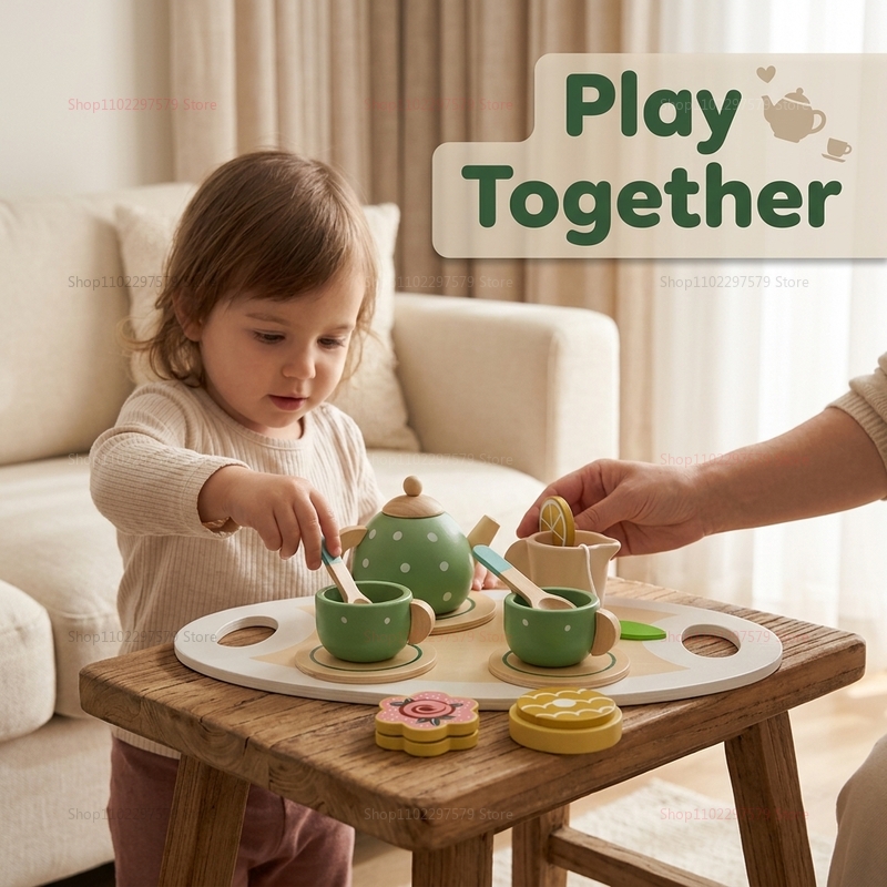 Drewniany zestaw do popołudnio – Kids Education Help recenzja i cena