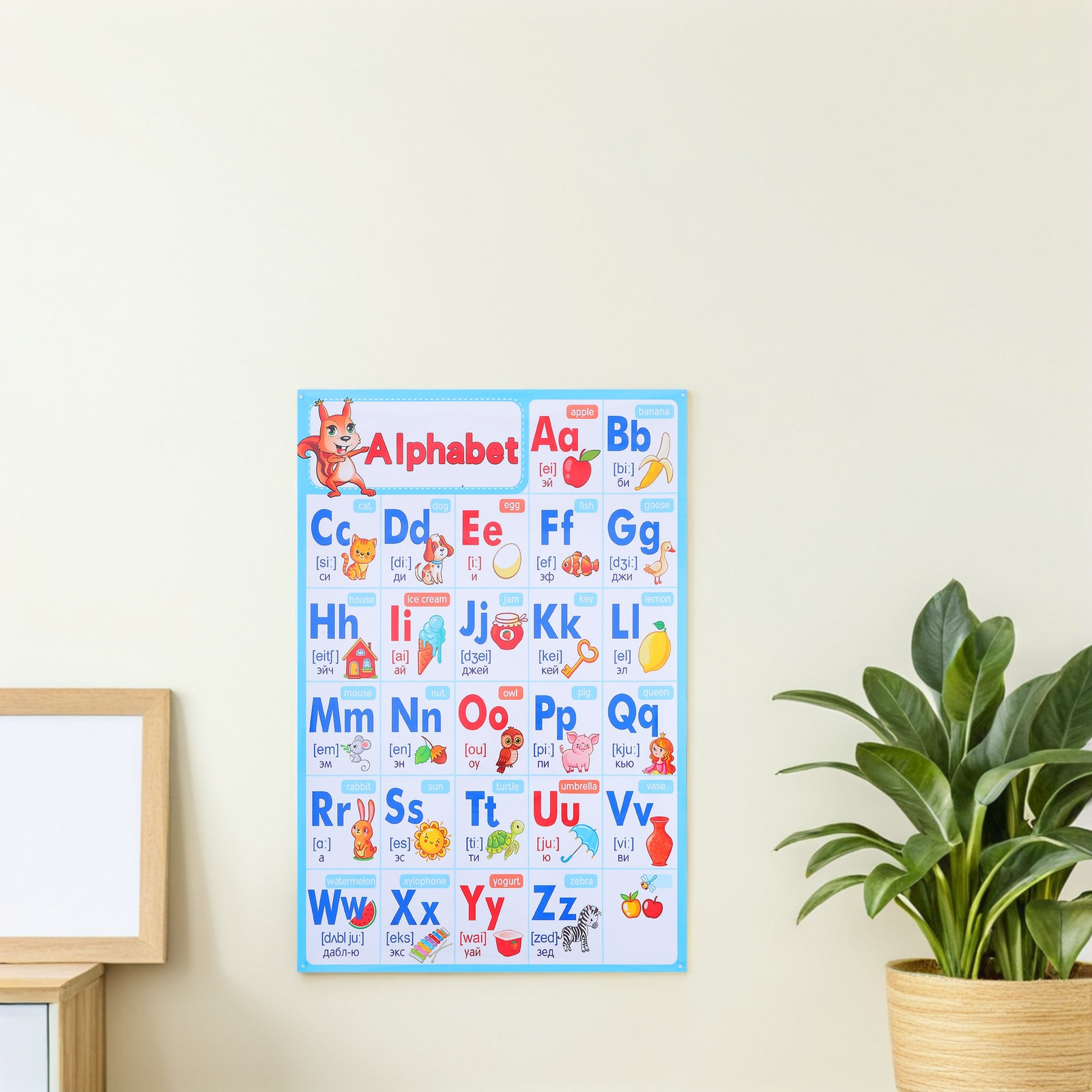 Plakat z alfabetem ABC do prze – Kids Education Wallpaper recenzja i cena