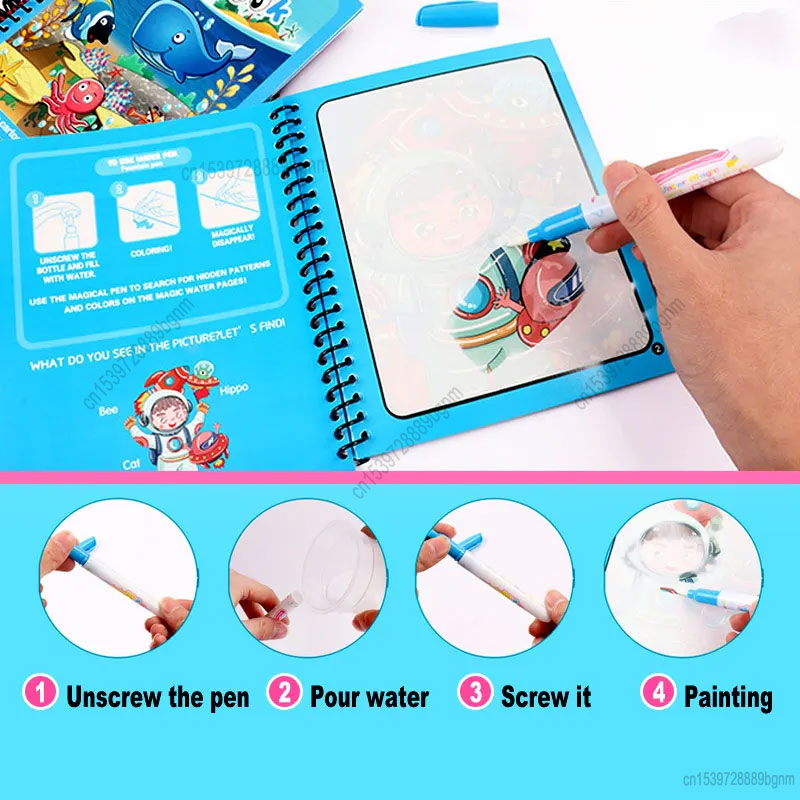 Cartoon magiczny obraz wodny k – Kids Education Book recenzja i cena