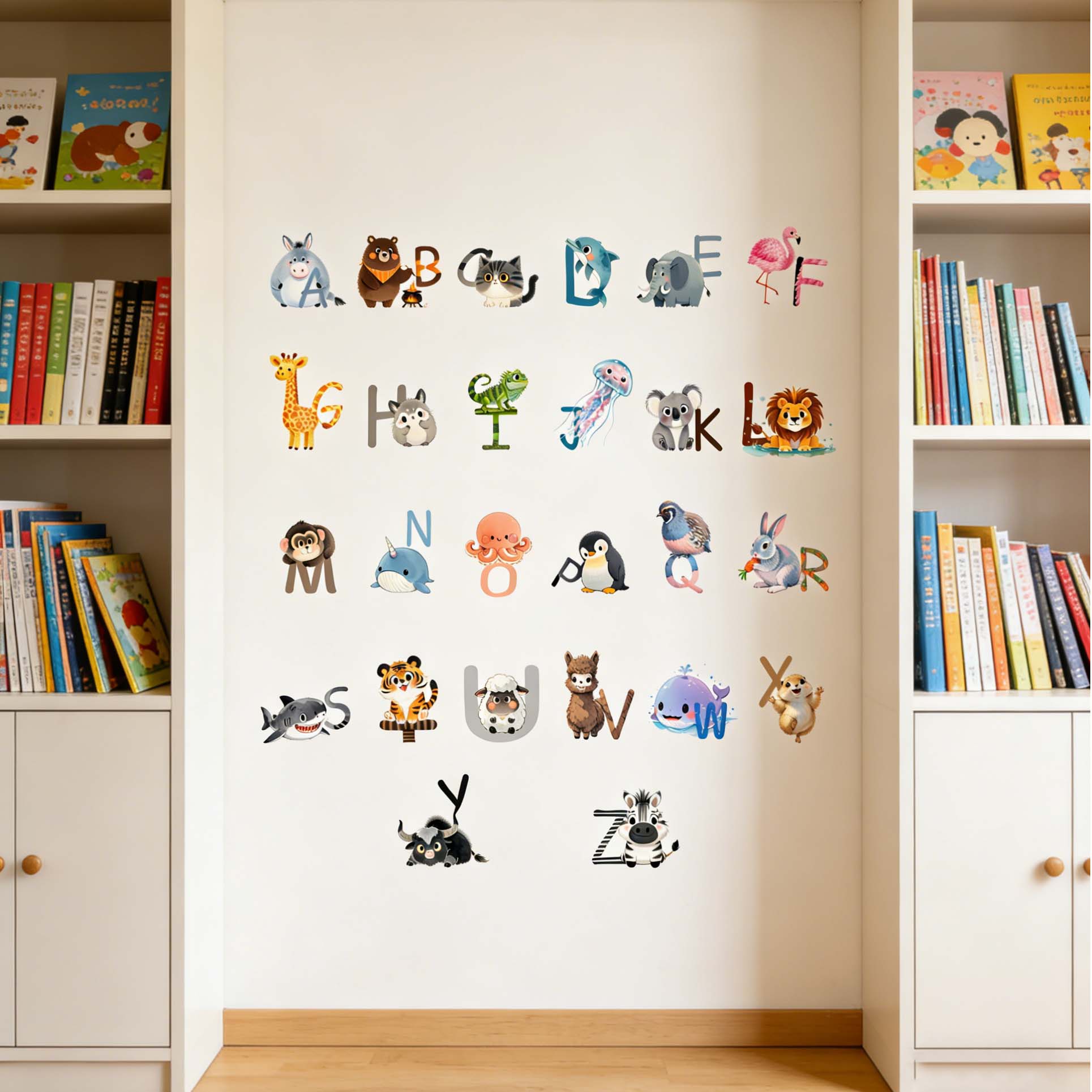 Naklejki ścienne z 26 literami – Kids Education Wallpaper recenzja i cena