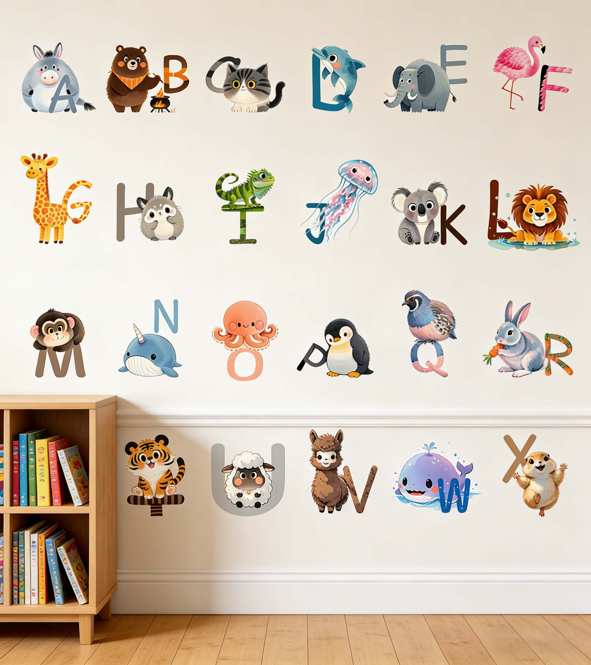 Naklejki ścienne z 26 literami – Kids Education Wallpaper recenzja i cena