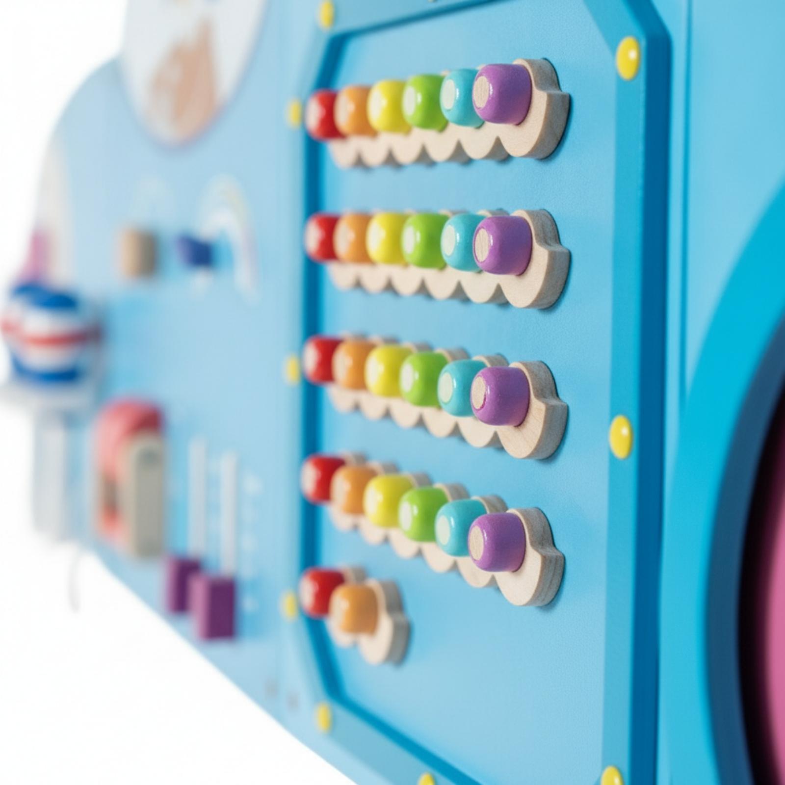 Drewniana tablica manipulacyjn – Kids Education Wallpaper recenzja i cena