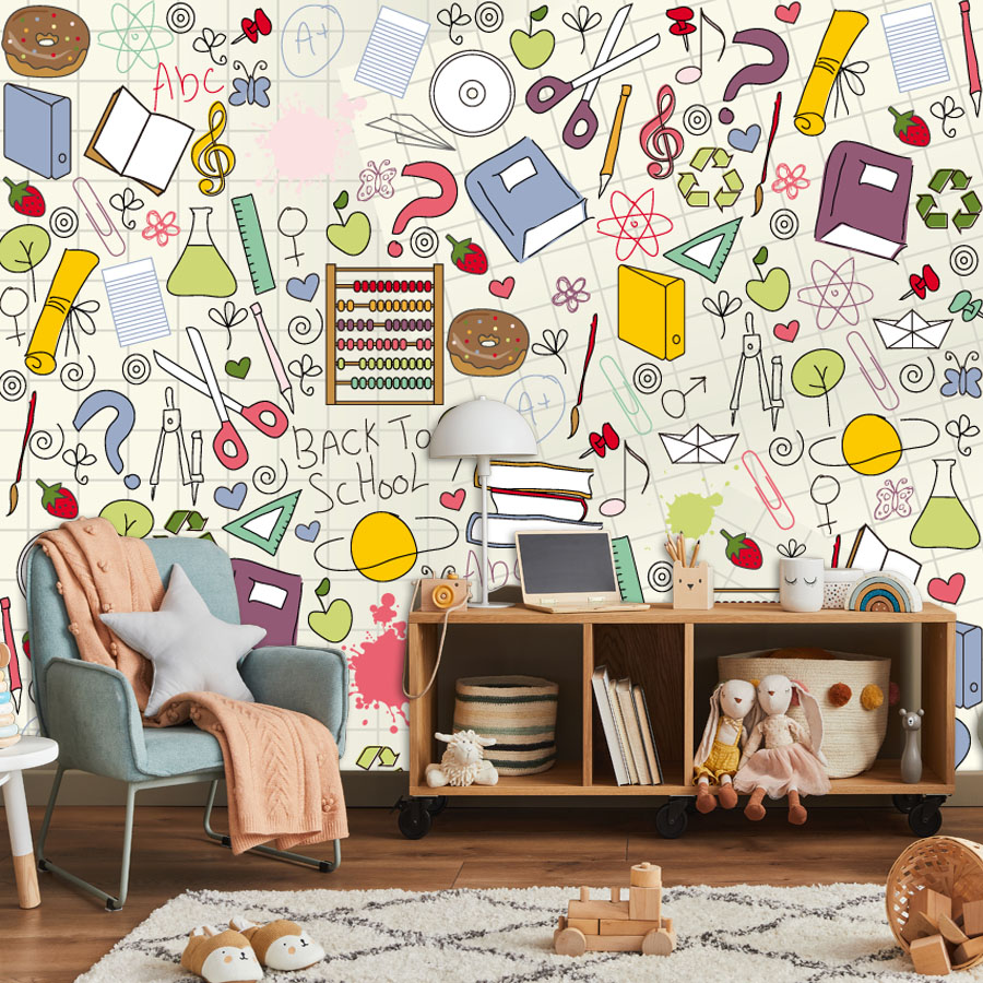 Samoprzylepna tapeta do salonu – Kids Education Wallpaper recenzja i cena