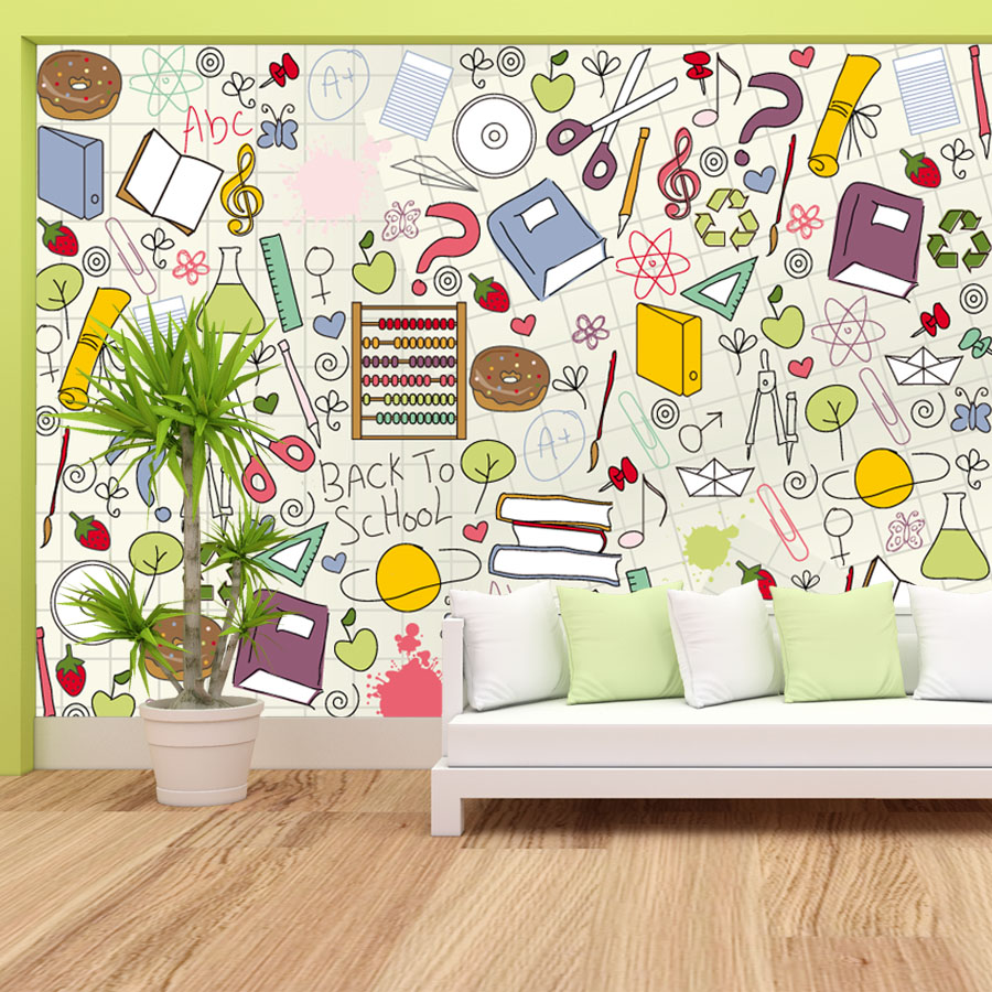 Samoprzylepna tapeta do salonu – Kids Education Wallpaper recenzja i cena
